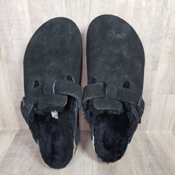 Birkenstock Size 39 Boston Shearling Leather Clogs - Picture 9 of 13
